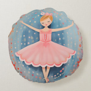 Little Ballerina Rond Kussen