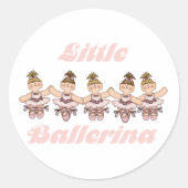 Little Ballerina Ronde Sticker (Voorkant)