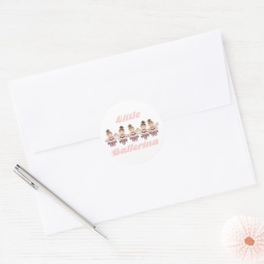 Little Ballerina Ronde Sticker (Envelop)