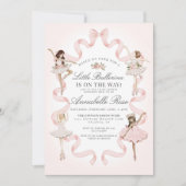 Little Ballerina Roze Ballet Meisje Baby shower In (Voorkant)