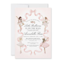 Little Ballerina Roze Ballet Meisje Baby shower In