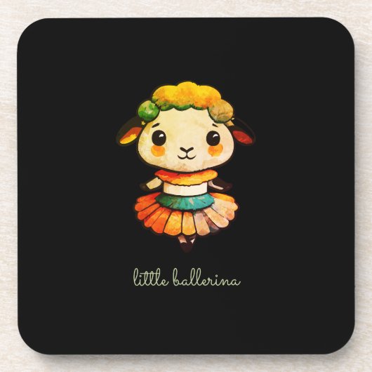 Little Ballerina Sheep Bier Onderzetter (Voorkant)