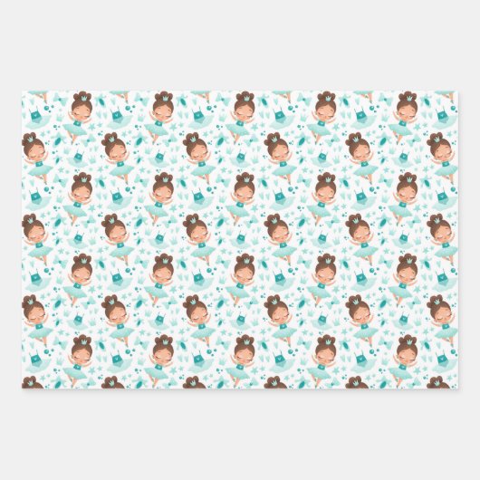 Little Ballerinas Wrapping Paper Set van 3 (Voorkant 3)