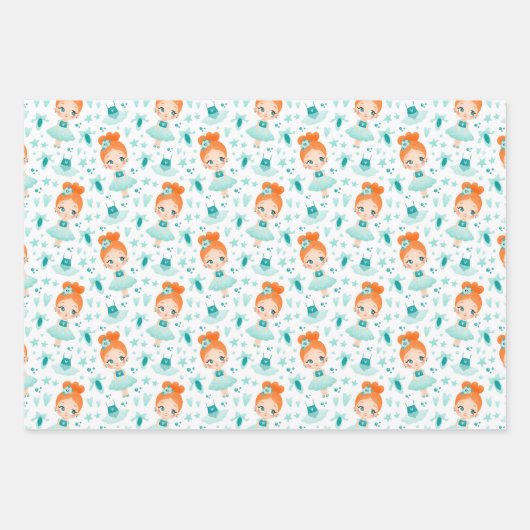 Little Ballerinas Wrapping Paper Set van 3 (Voorkant 2)