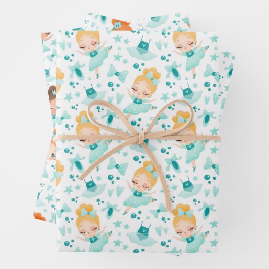 Little Ballerinas Wrapping Paper Set van 3 (In situ)