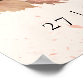 Little Bambi Flowers moon Baby shower Welcome Poster (Hoek)