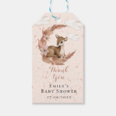 Little Bambi met Flowers Crescent Moon & Clouds Cadeaulabel (Voorkant)