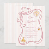 Little Bambina Roze Italiaans Baby shower Kaart (Voorkant / Achterkant)