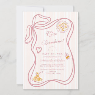 Little Bambina Roze Italiaans Baby shower Kaart