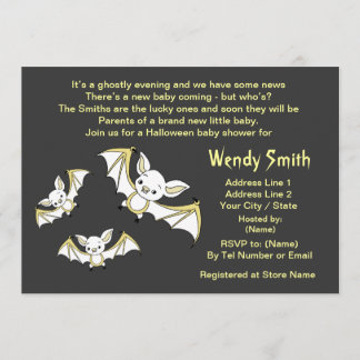 Little Bat Baby shower Invitation Cards Kaart