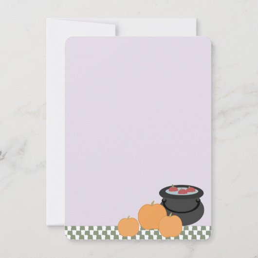 Little Bat Halloween Baby shower Kaart (Achterkant)