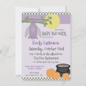 Little Bat Halloween Baby shower Kaart (Voorkant)
