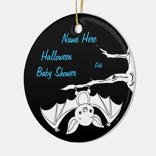Little Bat Halloween Baby shower Keepomwille Ornam Keramisch Ornament (Links)