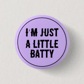 Little Batty Pastel Gothic Ronde Button 3,2 Cm (Voorkant)