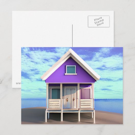 Little Beach Shack op het Zand Briefkaart (Voorkant / Achterkant)
