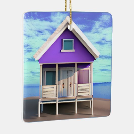 Little Beach Shack op het Zand Keramisch Ornament (Rechts)