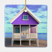 Little Beach Shack op het Zand Keramisch Ornament (Achterkant)