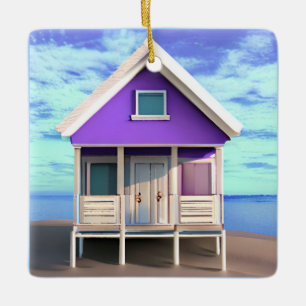 Little Beach Shack op het Zand Keramisch Ornament