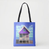 Little Beach Shack op het Zand Tote Bag (Voorkant)
