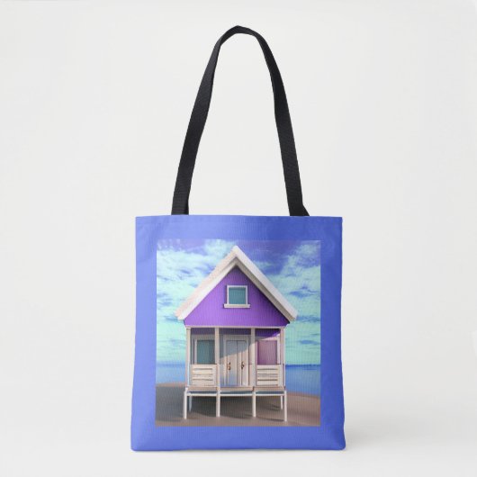 Little Beach Shack op het Zand Tote Bag (Voorkant)