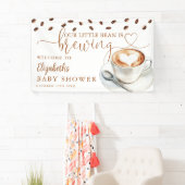 Little Bean Coffee Baby Shower Uitnodiging Spandoek (Insitu)