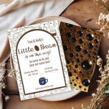 Little Bean Coffee Theme Baby shower Invitation