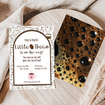 Little Bean Coffee Theme Baby shower Invitation