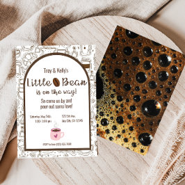 Little Bean Coffee Theme Baby shower Invitation Kaart