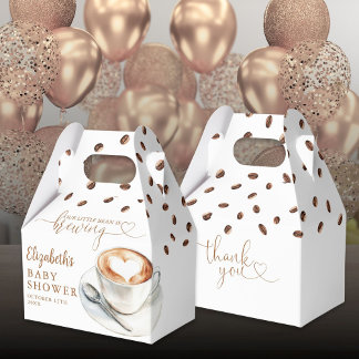 Little Bean Is Brewing Coffee Thema Baby Shower Bedankdoosjes