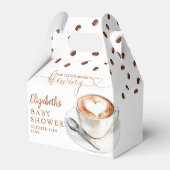 Little Bean Is Brewing Coffee Theme Baby Shower Bedankdoosjes (Voorkant Zijde)