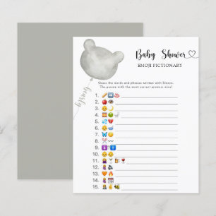 Little Bear baby shower emoji pictionary spel