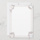 Little Bear Baby Shower Invitation Design Kaart (Achterkant)
