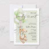Little Bear Baby Shower Teddy Bear Balloons Kaart (Voorkant)