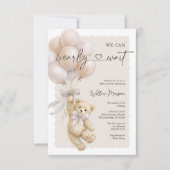 Little Bear Baby Shower Teddy Bear Balloons Kaart (Voorkant)
