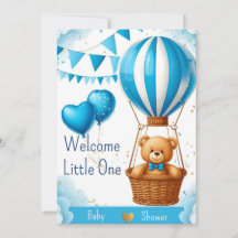 Little Bear Baby Shower Uitnodiging 🧸