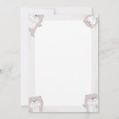 Little Bear Baby Shower Uitnodiging Design (Achterkant)
