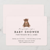 Little Bear | Geboorte Uitnodiging (Voorkant / Achterkant)