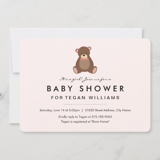 Little Bear | Geboorte Uitnodiging (Voorkant)