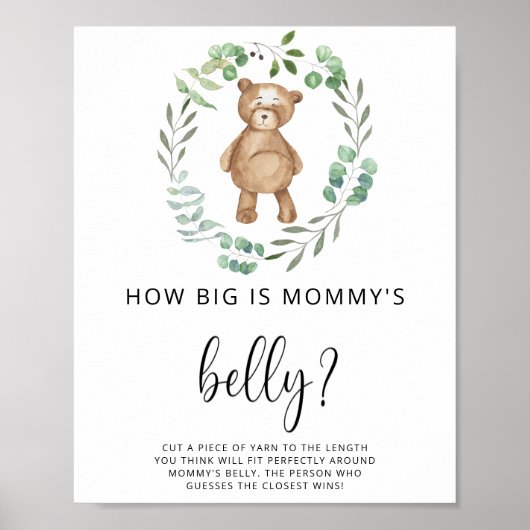 little bear hoe groot is mama's buik spelposter poster (Voorkant)