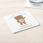 Little Bear Is Turning One 1st Birthday Kartonnen Onderzetters (Schuin)
