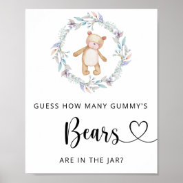 Little bear raad hoeveel GUMMY'S beren Poster