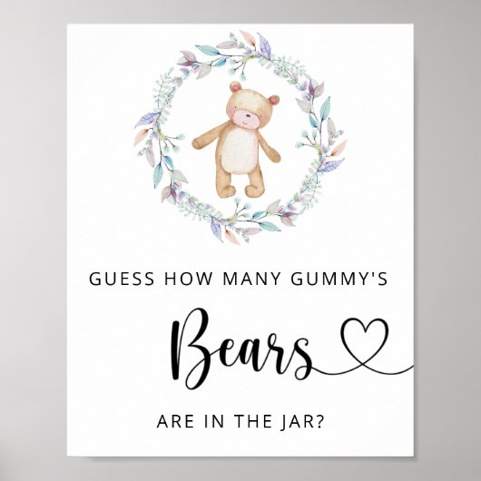 Little bear raad hoeveel GUMMY'S beren Poster (Voorkant)