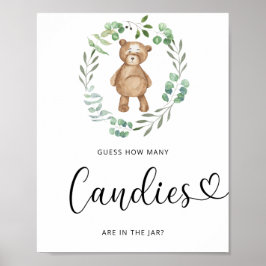Little bear raad hoeveel snoep poster