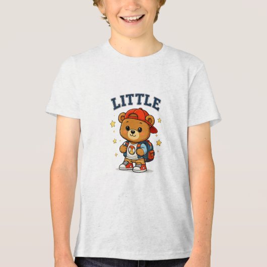 Little Bear Rugzak Tri-Blend Shirt (Voorkant)