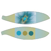 Little Beauty Modern Blue Gold Fractal Art Flower Basketbal (Panelen)