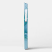 Little Beauty Modern Blue Gold Fractal Art Flower Case-Mate iPhone Case (Achterkant / Links)