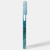 Little Beauty Modern Blue Gold Fractal Art Flower Case-Mate iPhone Case (Achterkant / Rechts)