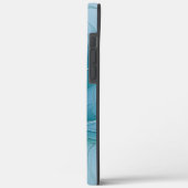 Little Beauty Modern Blue Gold Fractal Art Flower Case-Mate iPhone Case (Achterkant / Links)