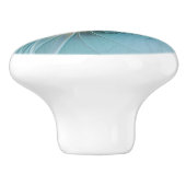 Little Beauty Modern Blue Gold Fractal Art Flower Keramische Knop (Zijkant)