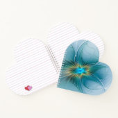 Little Beauty Modern Blue Gold Fractal Art Flower Notitieboek (Binnen)